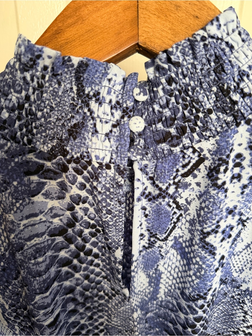 Nanette Lepore Blue Snake-Print‎ Sleeveless Midi Dress. Sz 12 - Picture 7 of 10